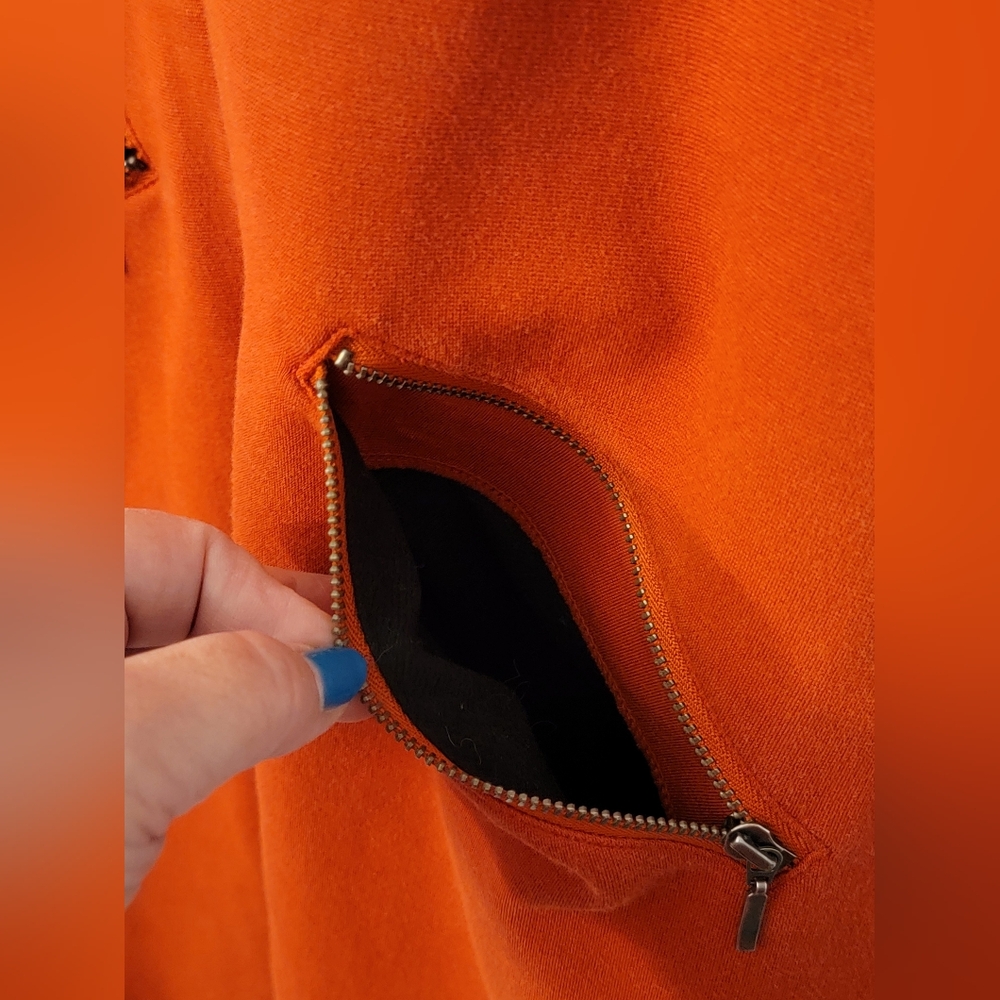 Athleta Burnt Orange V-Neck Dress Size M - Picture 6 of 10
